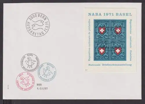 Briefmarken Schweiz Europa Brief Block 1971 Nationale Briefmarkenausstellung