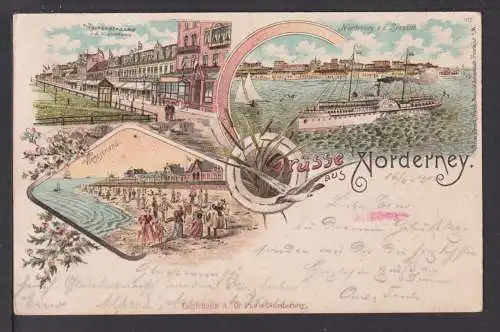 Ansichtskarte Norderney Niedersachsen Litho 1900 Mühlhausen Thüringen