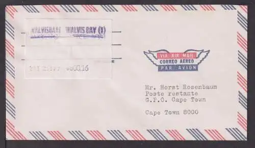 Flugpost airmail Walfischbucht Walwisbaai Namibia Afrika Brief Automatenmarken