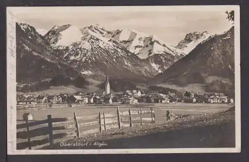 Ansichtskarte Oberstdorf Allgäu Bayern 1925 Frankfurt Hessen