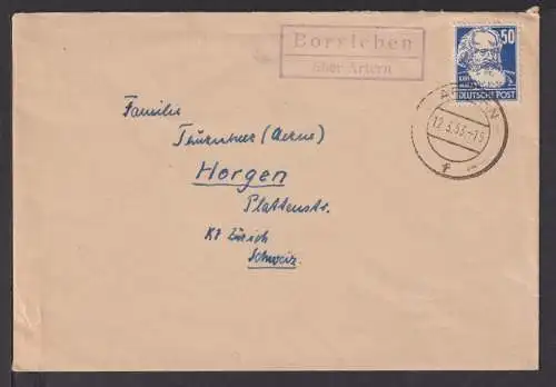 DDR Auslands Brief EF 337 Persönlichkeiten Landpost Borxleben über Artern