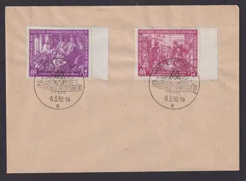 DDR Brief 248-9 Frühjahrsmesse Leipzig Sachsen SST Messehaus Petershof 8.3.1950