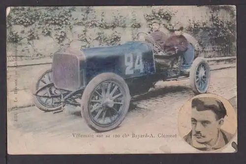 Ansichtskarte Villemain Automobil Rennfahrer Bayard Clement Auto Oldtimer