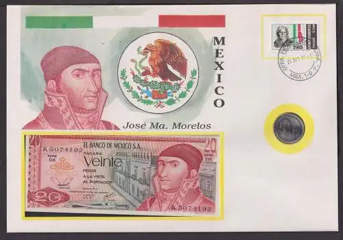 Geldschein Banknote Banknotenbrief Mexiko Südamerika exotisches Motiv