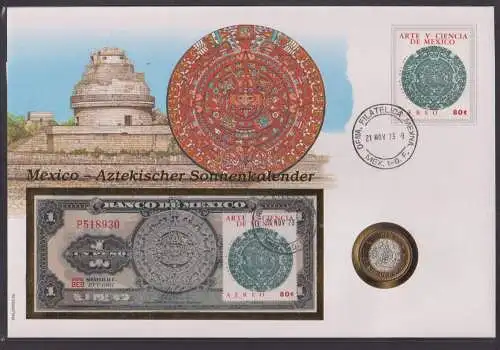 Geldschein Banknote Banknotenbrief Mexiko Südamerika exotisches Motiv