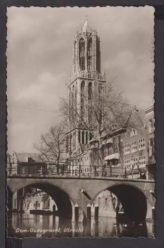 Ansichtskarte Utrecht Niederlande Dom Oudegracht