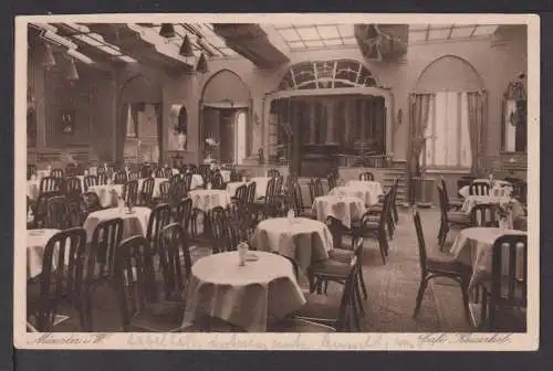 Ansichtskarte Münster NRW 1930 Hotel und Cafe Kaiserhof selt. Innenans Frankfurt