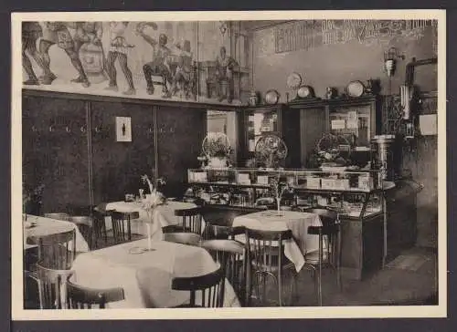 Ansichtskarte Münster NRW 1938 Restaurant Zum Posthorn selt Innenans. Bad Aachen