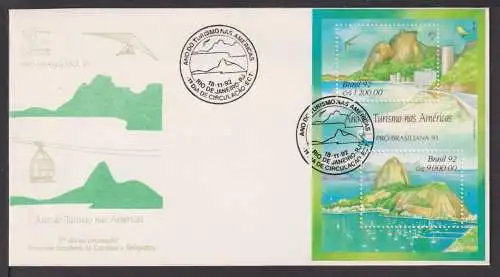 Briefmarken Brasilien Südamerika Brief Block Rio de Janeiro 1992