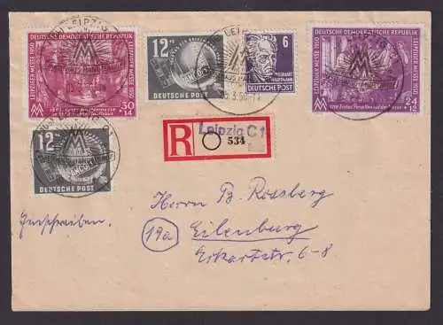 DDR R Brief 245 248-249 Not R-Zettel Leipzig Sachsen Eilenburg Messe als FDC