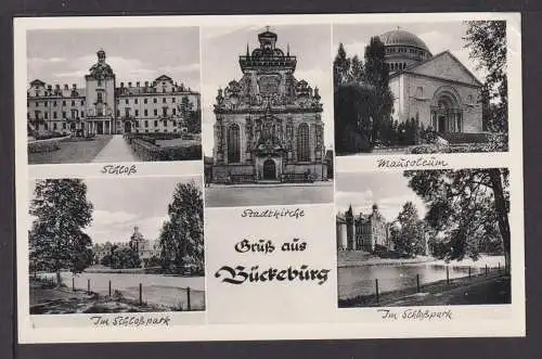 Ansichtskarte Bückeburg Niedersachsen Stadtkirche Mausoleum Schloss