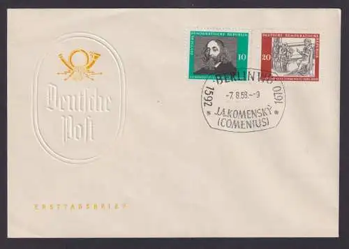 DDR Brief 643-644 Comenius Oper Berlin SST J.A. Komensky Theolage als FDC 35,00