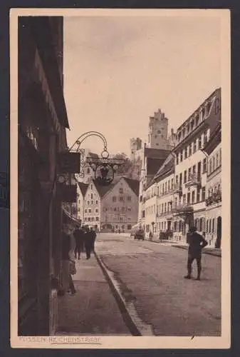 Ansichtskarte Füssen Bayern Reichenstrasse Verlag J. Grubers München