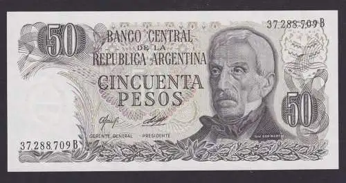 Banknote Geldschein Argentinien Südamerika 50 Pesos Top Erhaltung UNC