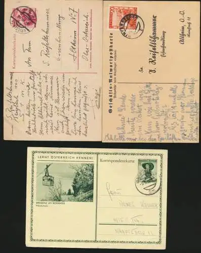 Österreich Sammlung Lot 9 Briefe Karten und Ganzsachen Austria Lot of 9 covers