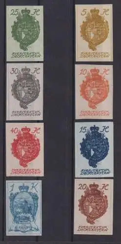 Liechtenstein 17-24 Landeswappen Schloß Vaduz Luxux postfrisch MNH KatWert 13,00