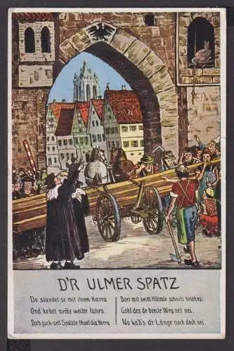 Ansichtskarte Ulm Baden-Württemberg Der Ulmer Spatz