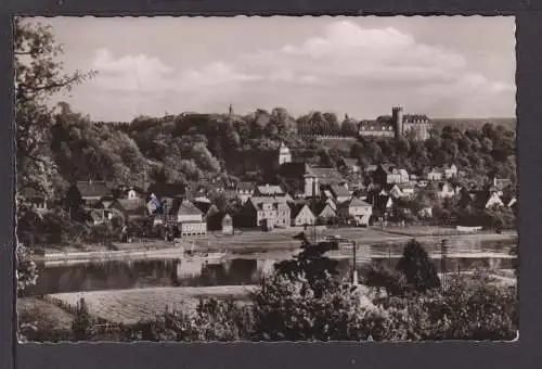 Ansichtskarte Herstelle NRW Weser mit Burg Langenfeld