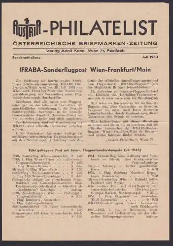 Flugpost Österreich attr. Brief mit Vögel + Bundesrepublik Ifraba 171-172 plus