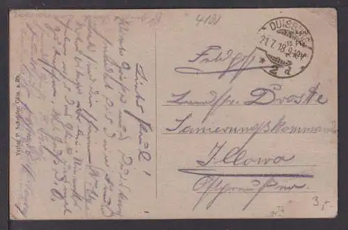 Ansichtskarte Duisburg NRW Cafe Kronprinz 1818 Feldpost Illowa Russland