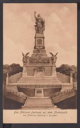 Ansichtskarte Dresden Sachsen National Denkmal Niederwald Oberfischbach