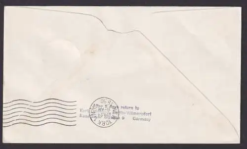 Flugpost Brief Air Mail Berlin MIF Bauten Lufthansa Hamburg New York USA