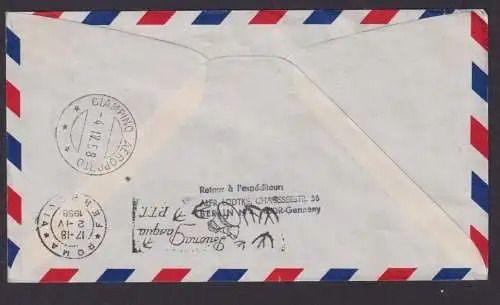 Flugpost Brief Air Mail Lufthansa LH 330 Hmaburg Rom Italien Zuleitung DDR