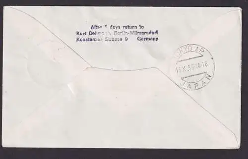 Flugpost Brief Air Mail Berlin Privatganzsache Stadtbilder ZUF Pan American Rund