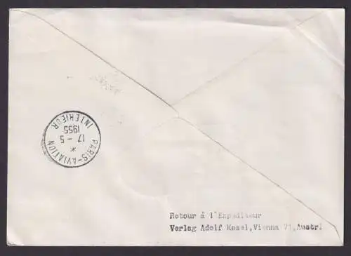 Flugpost Brief Air Mail Lufthansa Wien Österreich 70 Jahre Reko Zettel Paris