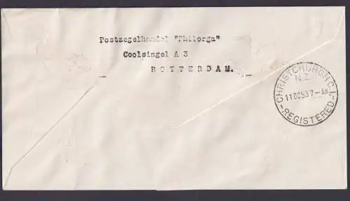 Flugpost R Brief airmail Niederlande KLM tolle Frankatur Rotes Kreuz Destination