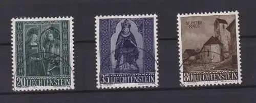 Liechtenstein 374-376 Weihnachten 1958 tadellos gestempelt Kat.-Wert 13,00