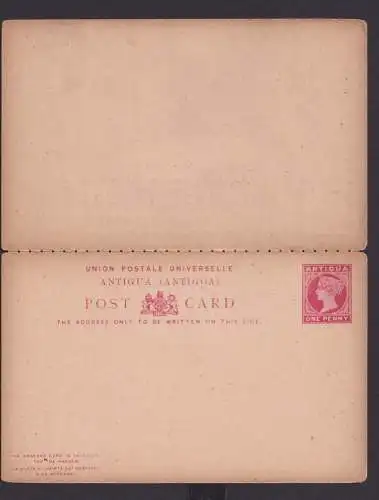 Briefmarken Britische Kolonien Antigua Ganzsache Queen Victoria Frage & Antwort