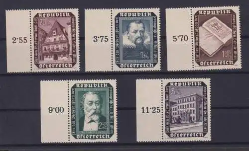 Briefmarken Österreich 989-993 Luxus postfrisch MNH Evangelische Schule Kat 13,-