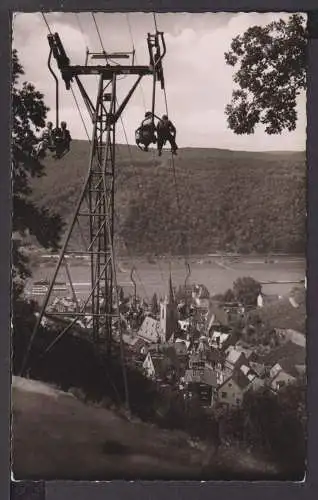 Ansichtskarte Assmannshausen am Rhein Hessen Niederwald Seilbahn