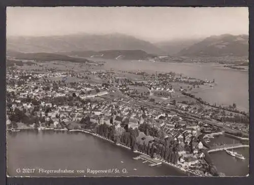 Ansichtskarte Rapperswil St. Gallen Schweiz Fliegeraufnahme