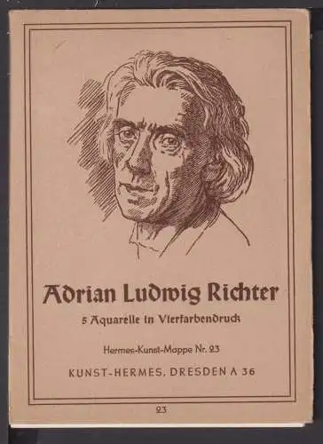 Ansichtskarte Adrian Ludwig Richter Kunstmappe 5 Karten Aquarell Vierfarbendruck