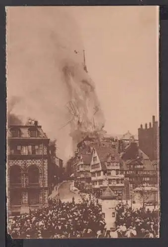 Ansichtskarte Leipzig Sachsen Brand der Großen Michaeliskirche Katastrophe 1906