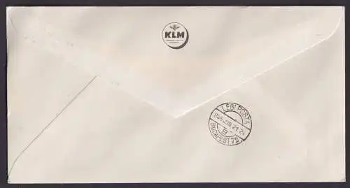 Flugpost Brief Air Mail KLM Amsterdam Niederlande Budapest Ungarn 1956