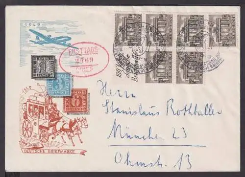 Berlin Brief Zusammendruck W 1 Flugpost Briefmarken Bayern FDC München