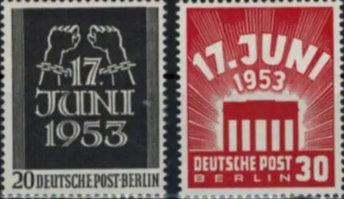 Berlin 110-111 Volksaufstand 17. Juni komplett + tadellos postfrisch MNH 50,00