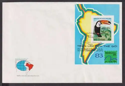 Briefmarken Brasilien Übersee Brief Block 1983 TRIEN LAM TEM