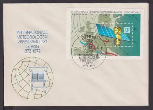 Briefmarken Deutschland DDR Brief Block 1972 Intern. Meteorologen Versammlung