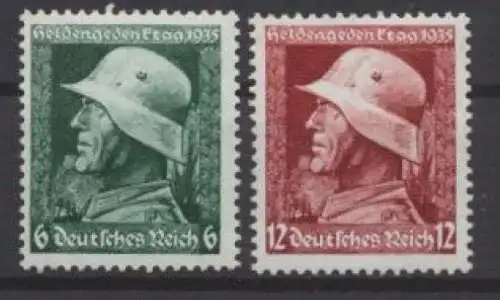 Deutsches Reich 569-570 y Heldengedenktag Luxus postfrisch MNH Kat.-Wert 20,00