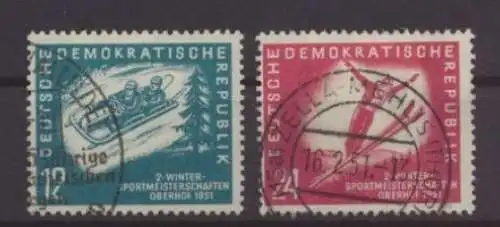 DDR 280-281 Wintersportmeisterschaften gestempelt Kat.- Wert 32,00