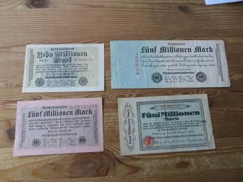 Geldscheine Banknoten Deutsches Reich Konvolut von 39 Scheinen unterschiedliche