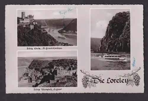 Ansichtskarte Loreley Rhein Rheinland Pfalz Ansichten n. Berlin Hermsdorf