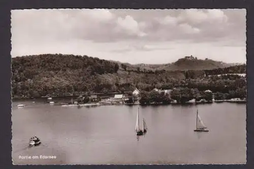 Ansichtskarte Edersee Hessen Segelboote Rehbach