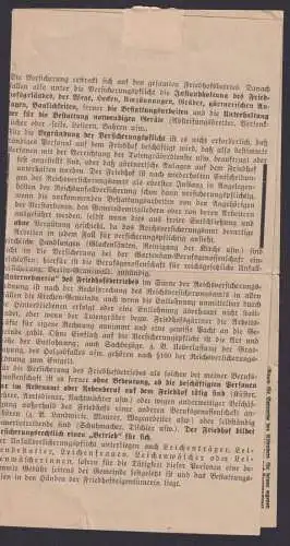 Deutsches Reich AFS Absenderfreistempel Brief Gartenbau Berufsgenossenschaft