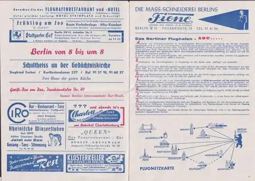 Flugpost Air Mail BFG Flughafen Berlin Tempelhof Reklame Werbung Broschüre