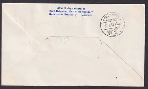 Flugpost Brief Air Mail SAS Caravelle Erstflug Stuttgart Kopenhagen Dänemark mit